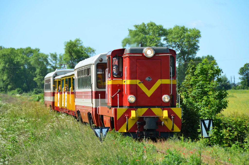 Lxd2-294 z pociągiem do Prawego Brzegu Wisły po opuszczeniu Nowego Dworu Gdańskiego. Fot. Przemysław Strzyżewski